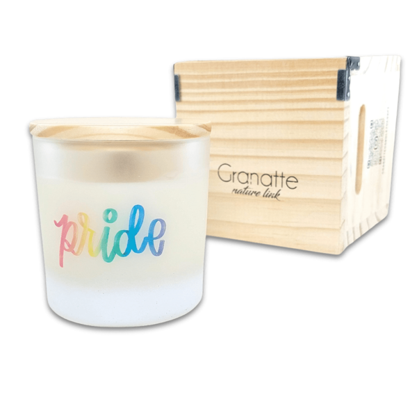 Vela Vegetal Aromática | Pride - Caixa De Madeira - Translúci